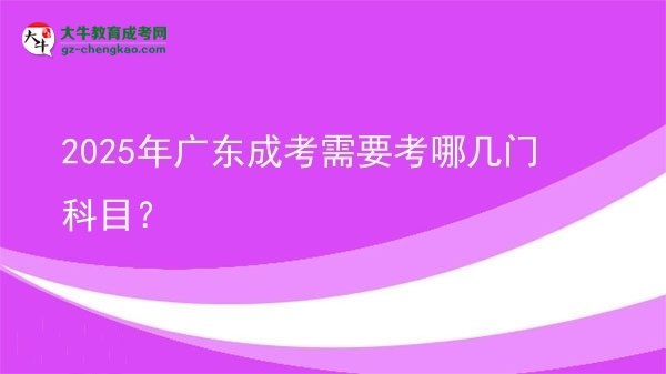 2025年廣東成考需要考哪幾門科目？圖片